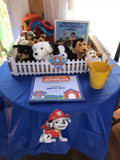 Paw patrol party ideas. Adopt a puppy Paw Patrol Party 2nd Birthday, Paw Patrol Party Adopt A Puppy, Chase Paw Patrol Party Ideas, 4 Year Birthday Party Ideas Paw Patrol, Paw Patrol Backyard Party Ideas, Paw Patrol One Year Old Birthday, Chase Paw Patrol Birthday Party Ideas, Paw Patrol Party 3rd Birthday, Paw Patrol Bday Party Ideas