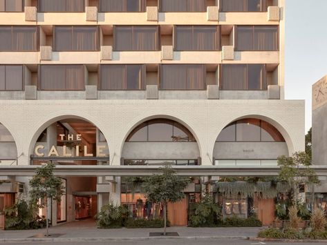 Calile Hotel, Concrete Facade, Lobby Bar, Hotel Entrance, Fortitude Valley, The Local Project, Urban Oasis, Timber Flooring, Hotel Lobby