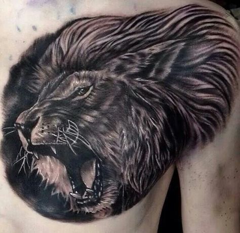 Detroit LioNs! Black Gray Tattoo, Tattoo On Chest, Gray Tattoo, Brush Tattoo, City Tattoo, Silver City, Hit And Run, Tiger Tattoo, Nfl Fans