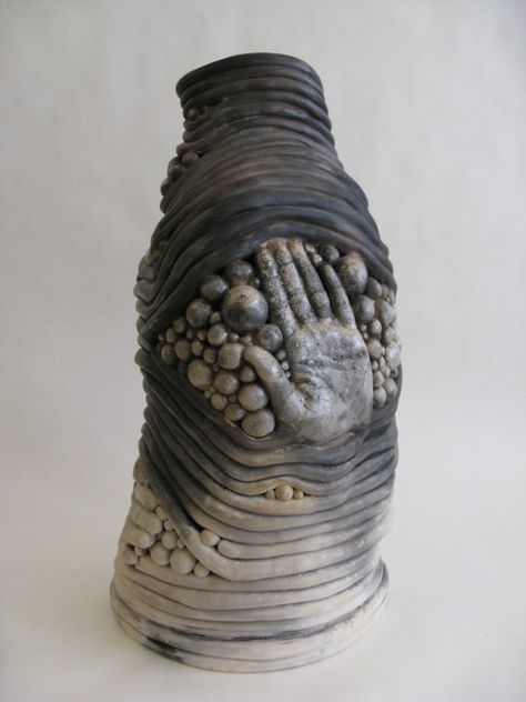 Hand Coil Pot- Claire Woolard ClayWorks. Combine coils, balls of clay and molded… Coil Pot, Coil Pottery, Coil Pots, Tanah Liat, Pottery Classes, Ceramics Projects, Art Clay, Keramik Vase, Molding Clay