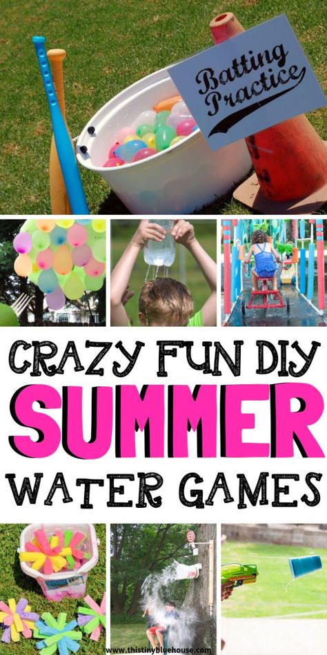 Summer Water Games, Outdoor Water Games, Water Games For Kids, Summer Fun For Kids, Fun Summer Activities, Water Games, Summer Water, Diy Summer, Summer Games