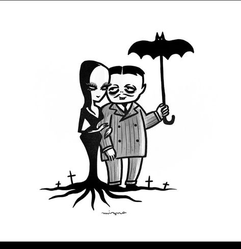 Addams Family House Drawing, Addams Family Drawings Easy, The Adams Family Tattoo, Adams Family Tattoo Ideas, The Craft Tattoo Ideas, Wensday Tattoo, Wednesday Tattoo Design, Adams Family Drawing, Addams Family Drawing