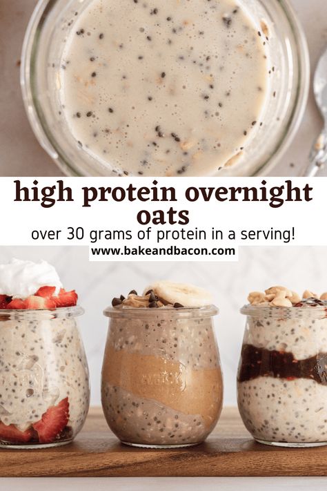 35 Grams Of Protein, Best Overnight Oats Recipe, Protein Overnight Oats, Oat Recipes Healthy, Overnight Oats Recipe Healthy, Effective Diet, Healthy High Protein Meals, Overnight Oats Healthy, Overnight Oatmeal