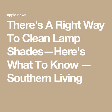 There's A Right Way To Clean Lamp Shades—Here's What To Know — Southern Living How Do You Clean, Dust Free, Southern Living, Cleaning Tips, Lamp Shades, Lampshades, Clean House, Cleaning Hacks, Easy Cleaning