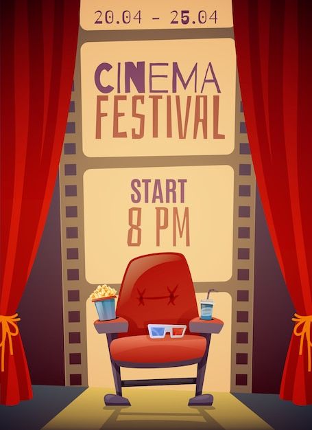 Poster Teater, Cinema Graphic Design, Movie Night Poster, Strip Background, Cinema Ideas, Festival Cinema, Food 3d, Poster Drama, Film Festival Poster