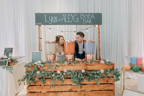 Boba Stand, Boba Bar, Parents Wedding, Main Squeeze, Bar Service, Wedding Bar, Tie The Knots, Wedding Inspo, Special Day