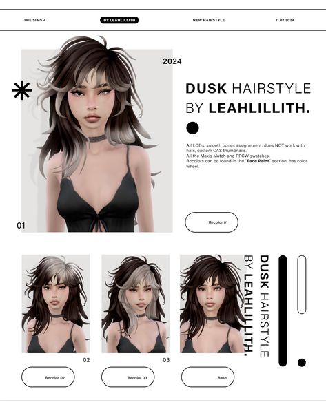 Dusk Hairstyle (Maxis Match): DONWLOAD Sims 4 Half Up Half Down Hair, Wolfcut Sims 4 Cc, Ts4 Maxis Match Hair, Sims 4 Tsr, Sims 4 Cas Mods, Cc Folder, Sims 4 Family, Sims 4 Body Mods, Tumblr Sims 4