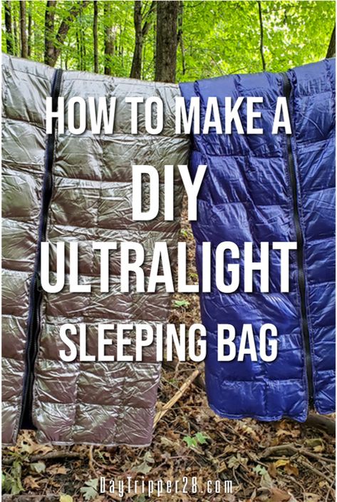 Ultralight Camping Gear, Diy Sleeping Bag, Camping Gear Diy, Ultralight Backpacking Gear, Converted Bus, Ultralight Tent, Lightweight Sleeping Bag, Diy Hammock, Diy Tent