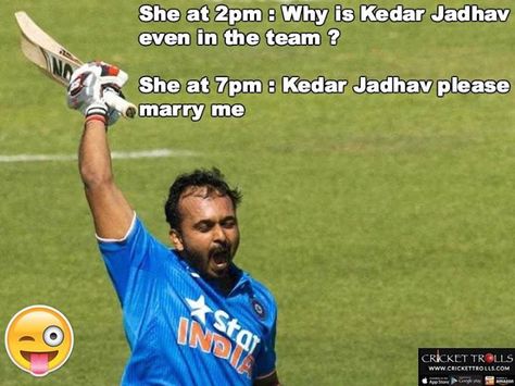 Second ODI Hundred For Kedar Jadhav #INDvENG #1stODI For more cricket fun click: http://ift.tt/2gY9BIZ - http://ift.tt/1ZZ3e4d Cricket News, Marry Me, Baseball Cards