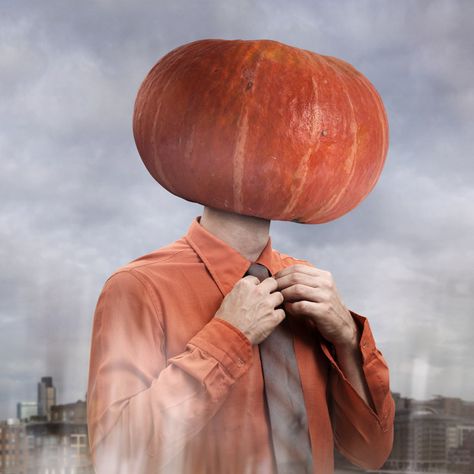 The Strange World Of Manuel Archain, An Artist Who Photographs His Dreams Head Pumpkin, Lion Live Wallpaper, Decent Wallpapers, Logo Illustration Design, Strange World, Pumpkin Man, Logo Design Art, Weird Dreams, Photoshop Art