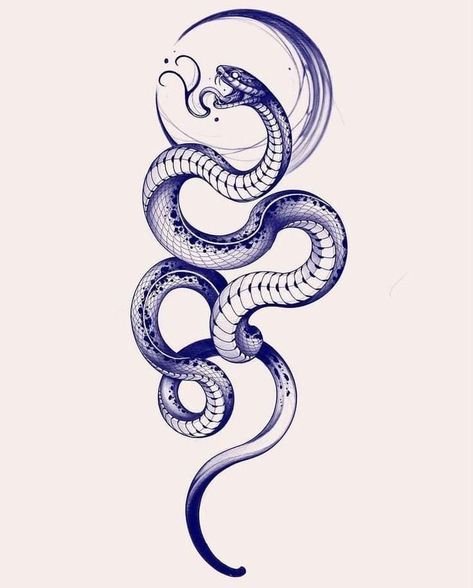 Black Snake Tattoo, Cobra Tattoo, Serpent Tattoo, Snake Drawing, Snake Tattoo Design, Sketch Tattoo Design, Snake Art, Tattoo Desings, Tattoo Style Drawings