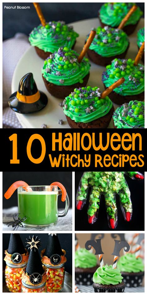 Potion Party Food, Halloween Witch Desserts, Witch Themed Desserts, Witches Hat Treats, Witch Halloween Treats, Witches Desserts, Witch Inspired Food, Witch Snacks Party Ideas, Witch Treats Halloween