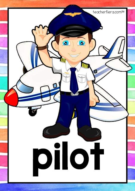 Our Helpers Cartoon Images, Careers Preschool Theme, Pilot Activities For Preschool, Jobs Activities For Kids, Community Helpers Pictures, Jobs For Kids, Community Helpers Preschool Activities, Preschool Charts, Job Images