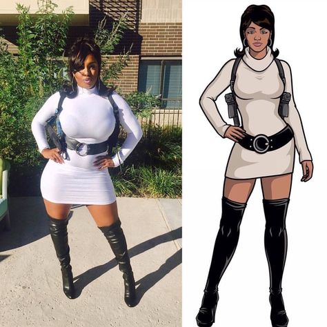 Costume: Lana Kane from Archer  Worn by: Unknown  Check out more cosplay and Halloween costumes ideas on the Black Women in Costume Instagram and Tumblr pages. Lana Kane, Halloween Constumes, Archer Costume, Black Women Dress, Nail It, Halloween Costumes For Girls, African American Women, Costume Outfits, Halloween Girl