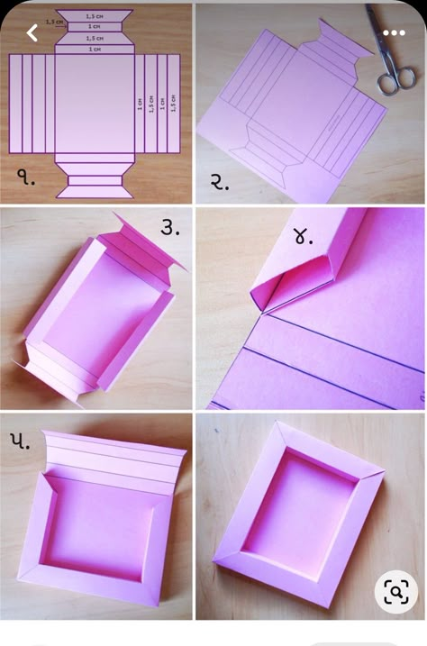 Things To Make With Cardboard Boxes Easy, Birthday Origami Ideas, Aesthetic Gift Box Ideas, Cajas Aesthetic, Bts Diy, Paper Box Diy, Idee Cricut, Diy Crafts Bookmarks, Book Crafts Diy