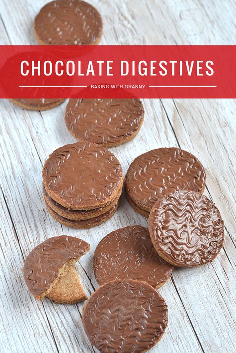 Biscuit Recipe Uk, European Biscuits, Biscuit Base Recipe, African Cushions, British Biscuit Recipes, Chocolate Digestives, Biscuit Recipes Uk, Chocolate Hobnobs, Chocolate Biscuit Recipe