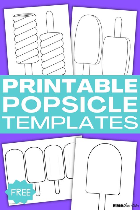 Are you looking for a free popsicle template or outline for a cool summer craft? These printable popsicle templates are the perfect base for popsicle arts, crafts, or decorations! These printable popsicle templates are perfect for kids of all ages- from preschoolers to elementary ages kids. Great for an easy kids craft! Popsicle Preschool Craft, Popsicle Art Preschool, Ice Pop Craft, Preschool Popsicle Crafts, Popsicle Svg Free, Preschool Summer Theme Crafts, Paper Popsicle Craft, Popsicle Paper Craft, Popsicle Name Craft