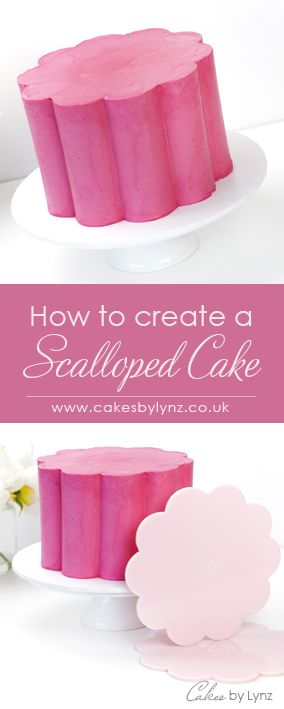 How to create a Scallop Shaped Cake using acrylic plates Scallop Cake Design, Dragon Fruit Salad, Scallop Cake, Macaroons Cake, Drip Cake Tutorial, Buttercream Techniques, Scalloped Cake, Cake Mix Cookie, Birthday Cakes For Her