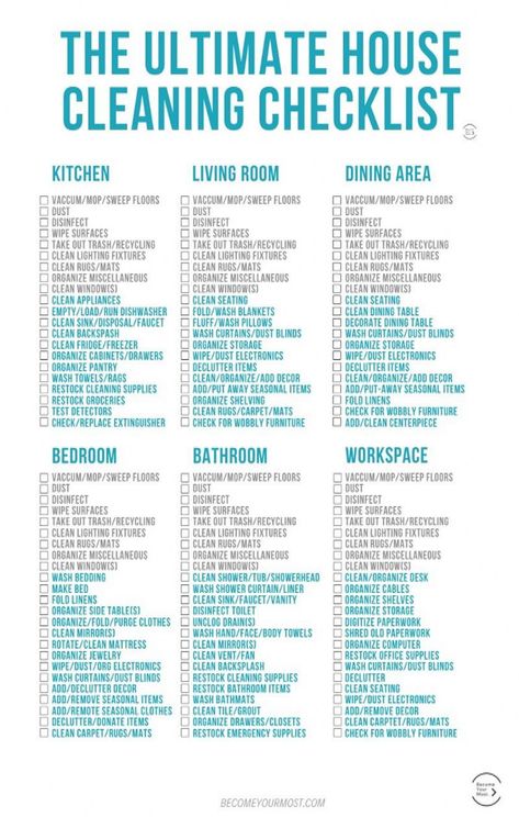 This is the ultimate house cleaning checklist. Whether you need a quick or deep cleaning you need this guide today! #Inspo #to #Creating #Guide #Ultimate #Cleaning #Home #CreativeIdeas #Ideas #for #The #Tidy #Motivation #HomeTrends #a #a #Schedule Ultimate House Cleaning Checklist, First Home Cleaning Checklist, Organize And Clean House, Quick Deep Cleaning House, Deep House Cleaning Checklist, Ultimate Cleaning List, Outdoor Cleaning Checklist, Full House Deep Cleaning Checklist, New Home Cleaning Checklist