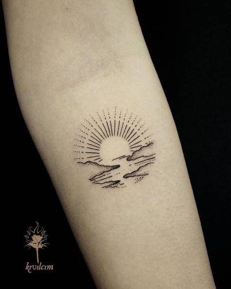 Tattoo Sonne, 16 Tattoo, Sunset Tattoos, Shape Tattoo, Tattoos For Women Half Sleeve, Muster Tattoos, Cat Tattoos, Inspiration Tattoos, Tattoos Geometric