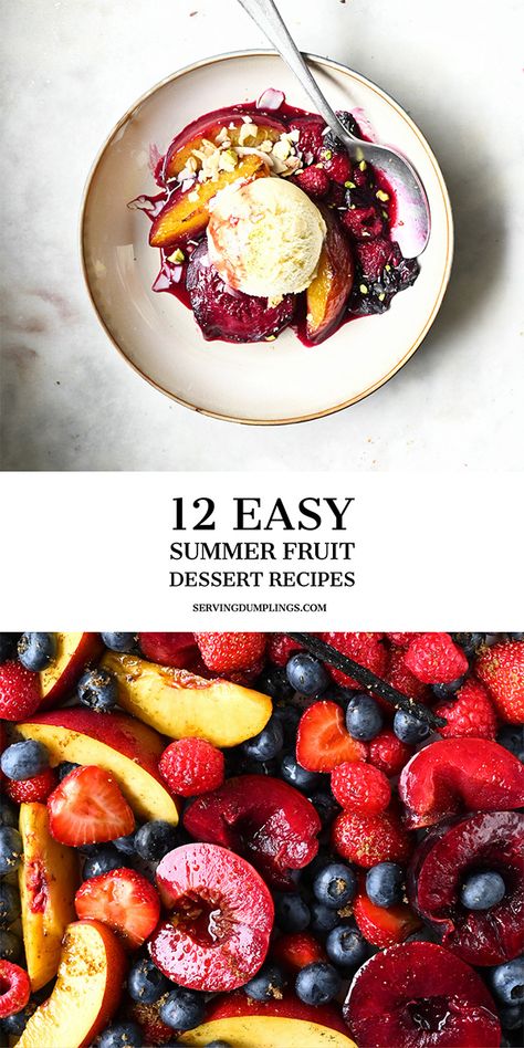 12 best summer dessert recipes Light Fresh Desserts, Fresh Desserts Summer, Summer Desserts Vegan, Easy Beautiful Desserts, Light Fruit Desserts, Fresh Summer Desserts, Late Summer Desserts, Simple Fruit Desserts, Light Summer Dessert Recipes