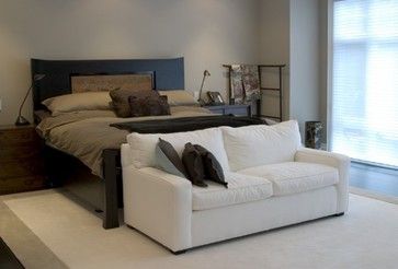 Bed With Couch At End, Couch At End Of Bed, End Of Bed Couch, End Of Bed Sofa, Bed With Couch, Love Couch, Bed Design Ideas, Bed Couch, Traditional Bedroom