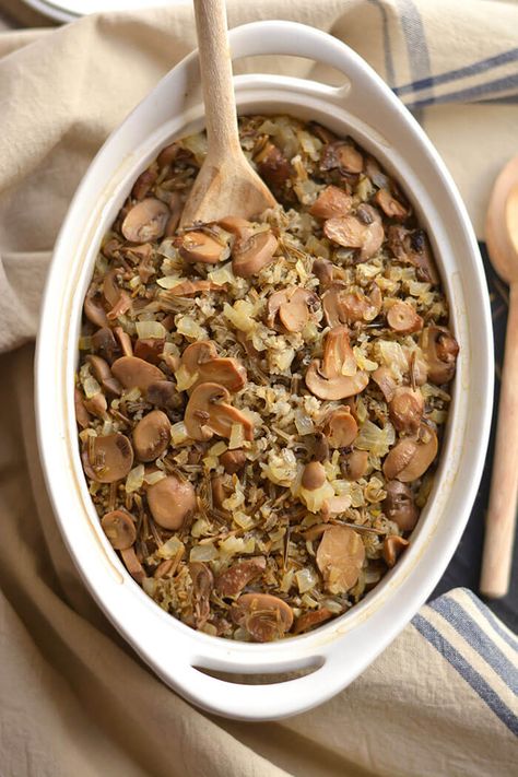 Low Calorie Casserole, Mushroom Rice Casserole, Vegan Wild Rice, Ground Beef Quinoa, Casserole Vegan, Poached Chicken Breast, Wild Rice Recipes, Wild Rice Casserole, Kung Pao Chicken Recipe