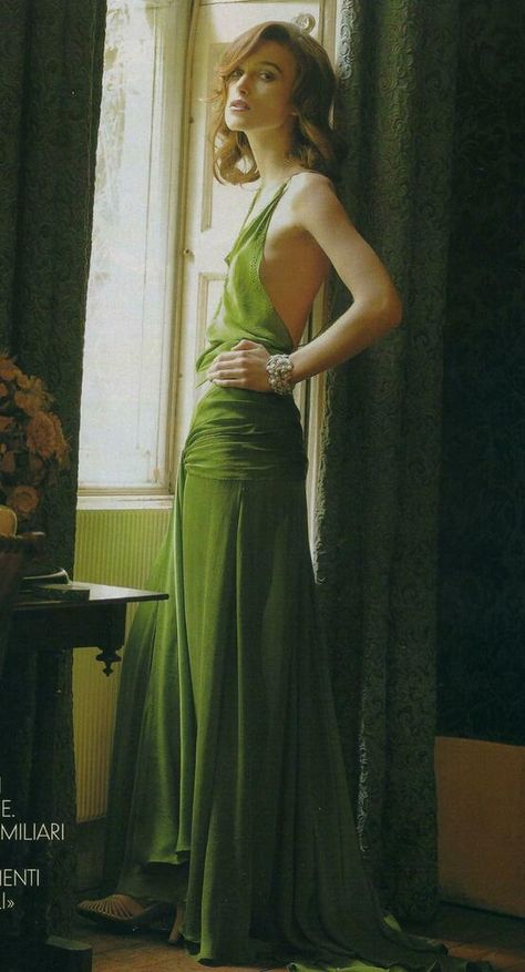 Gentleman's Ladies on Twitter: "Keira Knightley… " Keira Knightley Atonement, Keira Knightley Dress, Atonement Dress, Keira Knightly, Atonement, Keira Knightley, And Just Like That, Satin Dresses, Green Dress