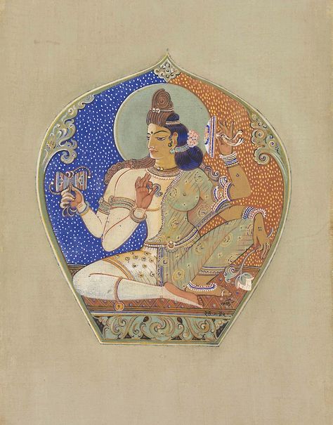 Nandalal Bose, Hindu Cosmos, Modern Indian Art, Shiv Parvati, India Painting, Indian Arts And Crafts, Shiv Shakti, Indian Painting, Vedic Art