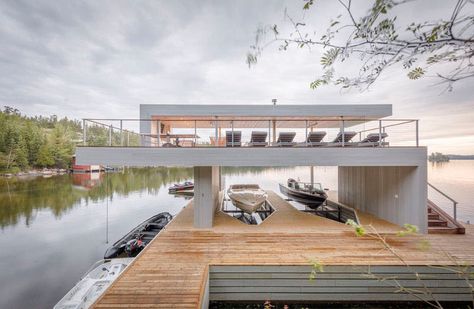 Boat House interior Boathouse Design, Lakefront Living, Recreational Room, Lakefront Property, Quality Family Time, Boat House, Guest Cottage, Waterfront Property, Building Permits