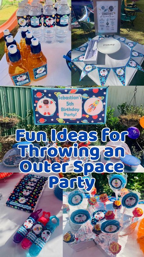 Does your Kid love Planets, Stars, and Astronauts? Here are Ideas and Inspiration for Throwing an Amazing Outer Space themed Birthday Party! Outer Space Themed Birthday Party, Space Themed Birthday Party, Space Themed Party, Space Themed Birthday, Planet Birthday, Planet Party, Astronaut Party, Are Ideas, Astronaut Birthday