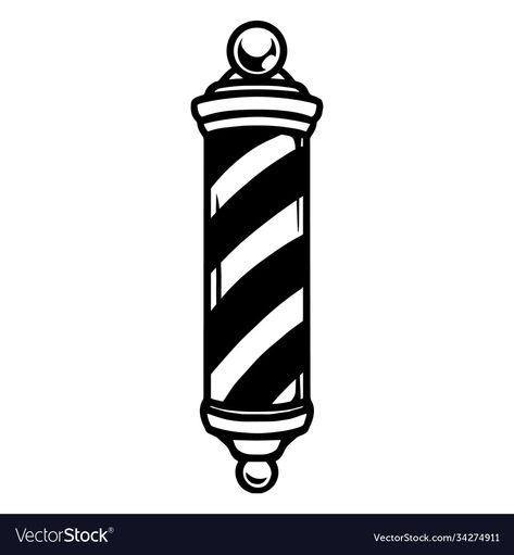 Barber Tattoo Design, Barber Pole Tattoo, Barber Tattoo Ideas, Pole Tattoo, Old School Barber, Barbershop Logo, Barber Shop Pole, Barber Tattoo, Tattoo Salon