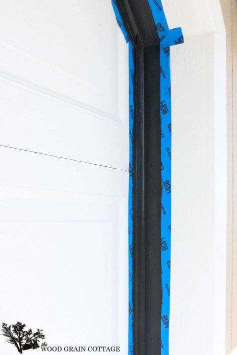 How To Paint Garage Doors: Project Curb Appeal Painting Garage Door, Paint Garage Door, Garage Door Framing, Black Garage Door, Garage Door Trim, White Garage Doors, Aluminium Garage Doors, Garage Door Seal, Metal Garage Doors