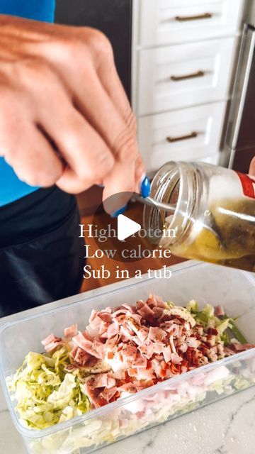 melissa  truitt on Instagram: "🚨Comment “Sub” for my exact recipe and substitutions!  This is a really filling, healthy, high protein meal that would be good to make and save for the week!" Protein Ideas For Lunch, Easy Lunch Meal Preps, Meal Prep Meals High Protein, High Protein Low Calorie Recipes Meal Prep, Healthy Sub In A Tub, Best Protein Meals, Healthy Protein Lunch Ideas For Work, High Protein Sub In A Tub, Very High Protein Meals