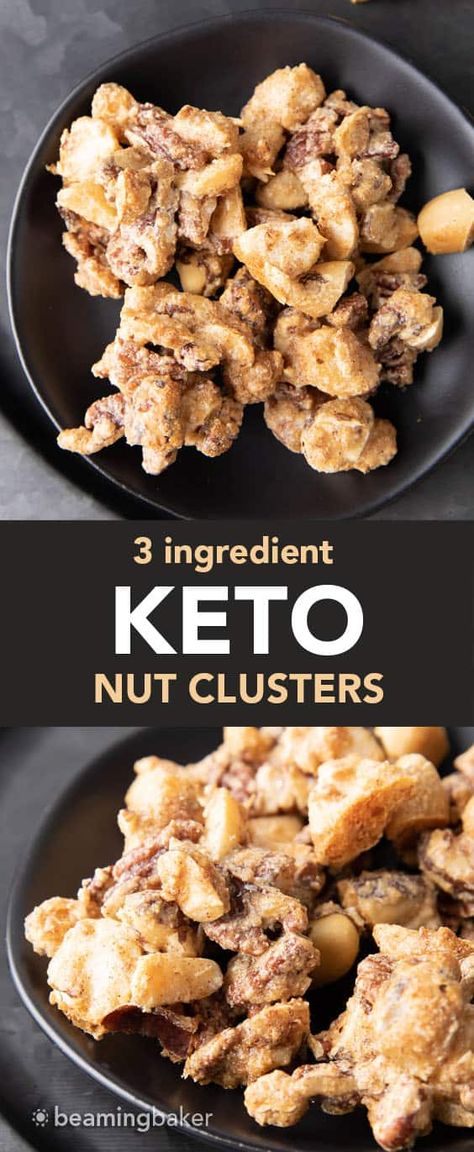 Nut Cluster Recipe, Nut Clusters, Low Carb Candy, Keto Granola, Keto Candy, Vegan Cookies Recipes, Walnut Recipes, Nut Recipes, Keto Dessert Easy