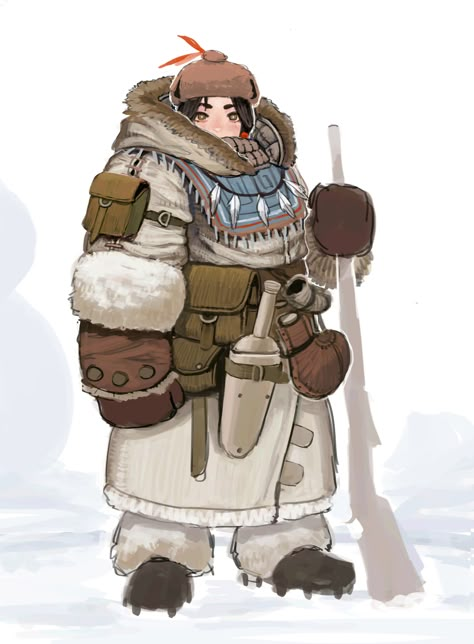 ArtStation - cold, woojae choi Winter Character, Clothes Illustration, Celtic Festival, Snow Art, Cold Outfits, Concept Art Character, Work Inspiration, Drawing Clothes, Fire Emblem