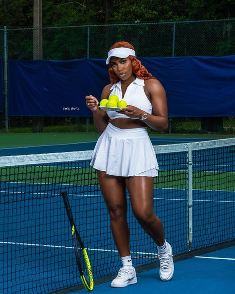 That one cliche tennis shoot 🤧 - #roseshotz🌹 • • • Muse- @_arvrissawhitnayy_ • • • • • •#tallahasseephotographer #photographer #photography #portraitphotography #roseshotz🌹 #fujifilm #fyp #explore #foryou #explorepage #tennis #editorial #editorialphotography All White Tennis Outfit, Tennis Court Photoshoot Black Women, Tennis Poses Photo Ideas, Tennis Skirt Photoshoot, Tennis Players Women, Tenis Photoshoot, Tennis Campaign, Tennis Photoshoot Ideas, Tennis Fashion Photography