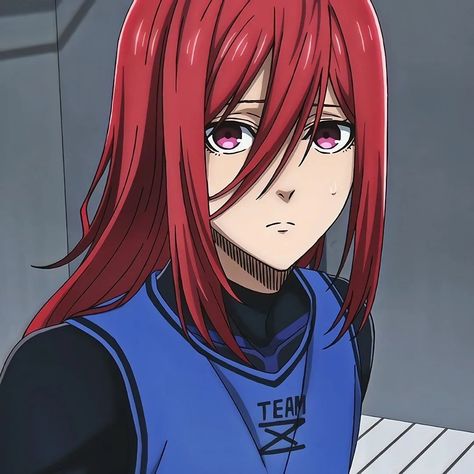 Blue Lovk, Lock Icon, Popular Cartoons, Long Red Hair, Blue Block, Long Red, Sports Anime, Blues Rock, Fanarts Anime