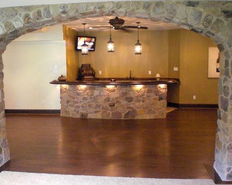 Basement Remodel Design, Pictures, Remodel, Decor and Ideas - love this archway! Man Cave Ideas Cheap, Cheap Remodel, Ranch House Remodel, Dream Basement, Finished Basement Ideas, Man Cave Basement, Bathtub Remodel, Building Remodeling, Stair Remodel