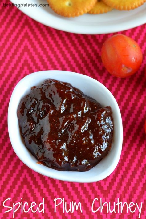 Fruit Paste Recipe, Plum Chutney Recipe, Plum Chutney Recipes, Plum Sauce Recipe, Plum Dessert, Plum Chutney, Canned Plums, Apple Chutney, Plum Recipes