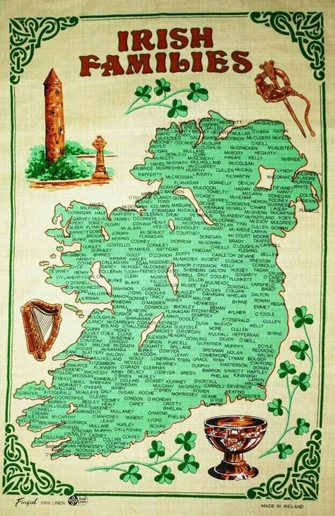 Irish Families - Nugent is right there in the middle, and again in the south!!! :) Sant Patrick, Irish Surnames, Irish Genealogy, Irish Ancestry, Irish Names, Celtic Heritage, Irish Quotes, Irish Roots, Irish Culture