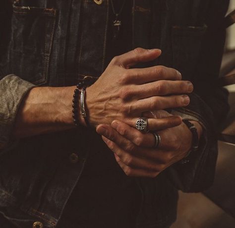 Mens Bracelet Aesthetic, Male Cop Aesthetic, Hot Male Hands, Male Hand Reference Photography, Male Accessories Aesthetic, Masculine Hands, Mens Hands, Men Hands, Hands With Rings