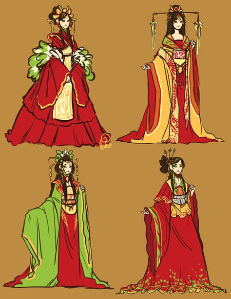 yiduiqie:  ohmyasian:  2141. Imperial Chinese Clothing. Elegant and beautiful.  What dynasty is this? Would we say Tang? I’m guessing Tang. Clothing Design Sketches, Jive, Fashion Design Drawings, Chinese Clothing, Drawing Clothes, Chinese Dress, Drawing Tutorials, Fantasy Clothing, Historical Clothing