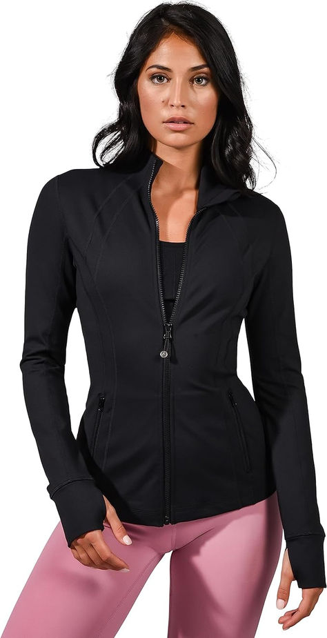 Amazon.com: 90 Degree By Reflex Women’s Lightweight, Full Zip Running Track Jacket - Black - Medium : Sports & Outdoors Womens Running Jacket, Running Track, Lululemon Define Jacket, Lululemon Jacket, Innovative Fashion, Running Jacket, Workout Jacket, Long Sleeves Jacket, Track Jacket