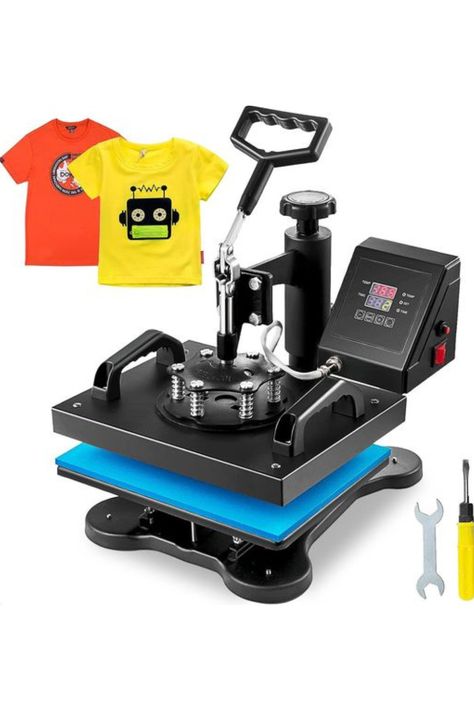 VEVOR Heat Press, 12x10Inch T-Shirt Press Machine, T-Shirt Press Heat Press 30x23cm Printing Machine Heat Transfer Sublimation Machine for T-Shirts https://amzn.to/3Vh96dm Diy T Shirt Printing, T Shirt Press, Latest African Men Fashion, Press Machine, Shirt Printing, African Men Fashion, Printing Machine, African Men, T Shirt Diy