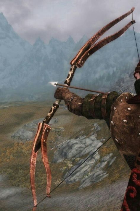 Real Life Games, Archery Bows, Elder Scrolls V Skyrim, Traditional Archery, Magic Aesthetic, The Elder Scrolls, Bow And Arrow, Bow Arrows, Cool Swords