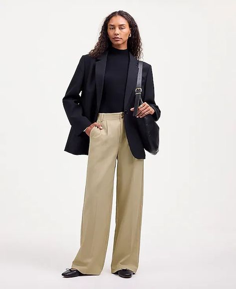 The Harlow Wide-Leg Pant in Drapey Twill | Madewell Early Fall Fashion, Fashion Trend Report, Web Comic, Overlay Skirt, Community Development, Wide Leg Pant, Perfect Jeans, Khaki Color, Fall Fashion Trends