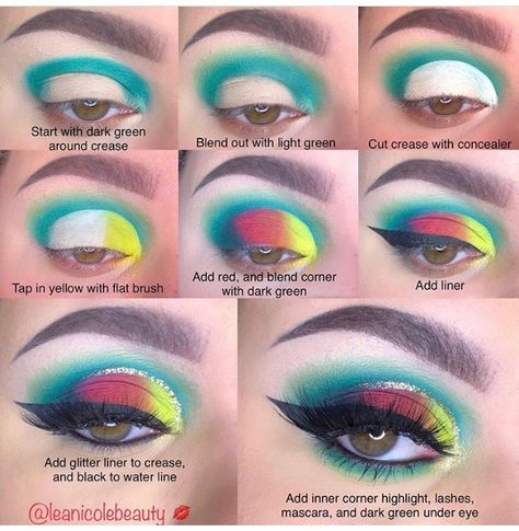 Pictorial 😍😍 Pastel Eyeshadow Looks Step By Step, Fun Eyeshadow Looks Colorful, Eye Makeup Pictorial, Eyeshadow Pictorial, Pictorial Makeup, Fun Eyeshadow, Egyptian Eye Makeup, Face Chat, Diy Eyeshadow