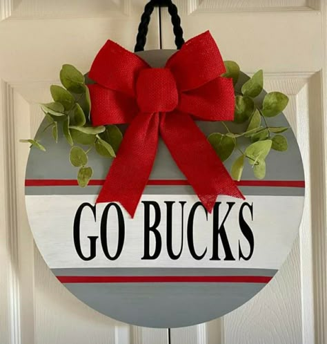 Ohio State Crafts Diy, Ohio State Door Hanger, Ohio State Porch Sign, Ohio State Wood Crafts, Ohio State Buckeyes Door Hanger, Ohio State Buckeyes Crafts Diy Wood Signs, Ohio State Wooden Signs, Ohio State Door Sign, Ga Bulldog Wood Door Hanger