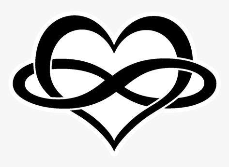 Infinite Love, Infinity Heart, Temporary Tattoo, Knot, White